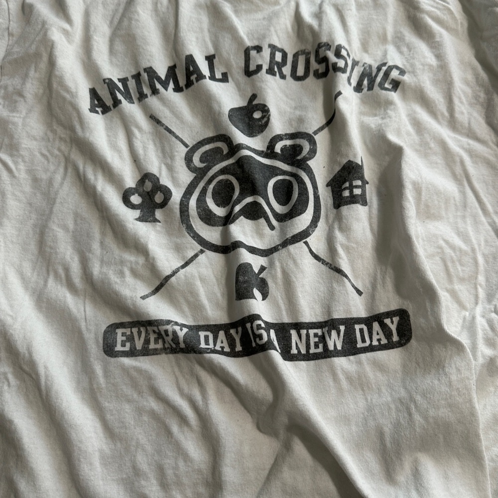 Animal Crossing Graphic Long Sleeve Tee - White